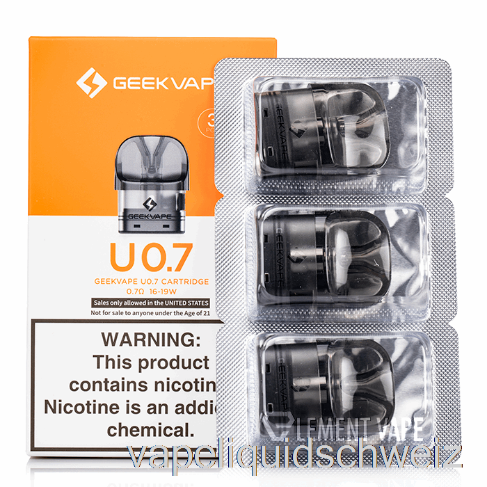Geek Vape U Ersatzpods 0,7 Ohm Pods Vape Liquid E-Liquid Schweiz